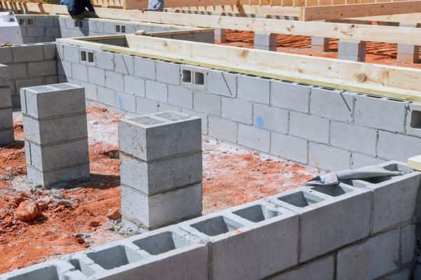 Cement Block Installation in Vienna