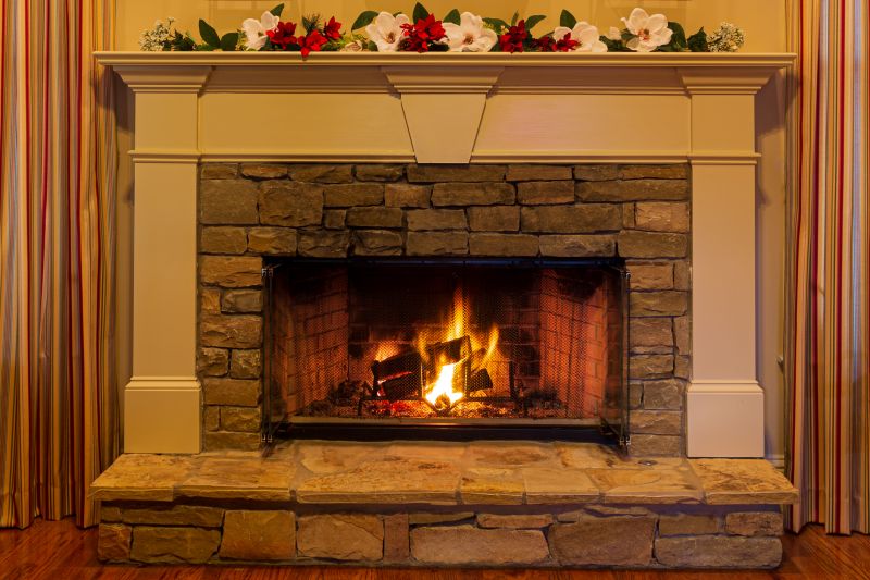 Elegant Masonry Fireplace